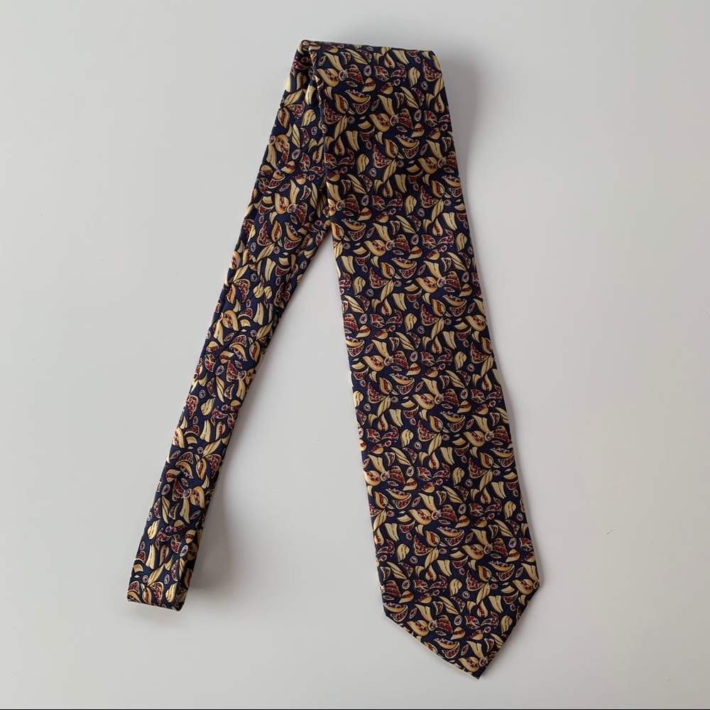 Christian Dior Monsieur Blue Pattern Mens Tie - Picture 2 of 6